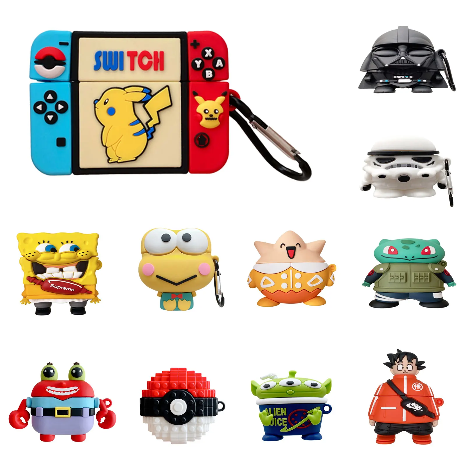 

Amazon Cute Cartoon For Airpod 3D Silicone Character Designs For Air Pods Cover For Apple Airpods Pro 3 Case, Multiple colors