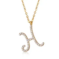 

China Gold Chains Necklace Jewelry Letter 'H' Pendant Necklace Murtoo CZ Diamond Necklace