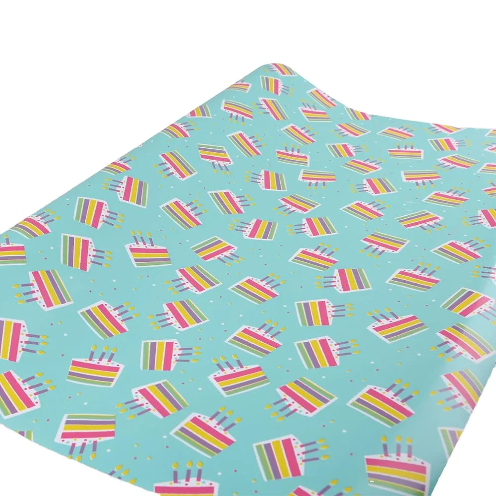 
Luxury Waterproof Promotional Custom Size Printed Gift Wrapping Paper Rolls For Birthday Party Present 