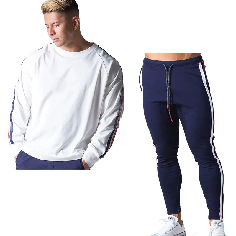 

New Men Sport suit outdoors Tracksuit Set Male Casual Sweatshirt Running trousers Tracksuit Sets