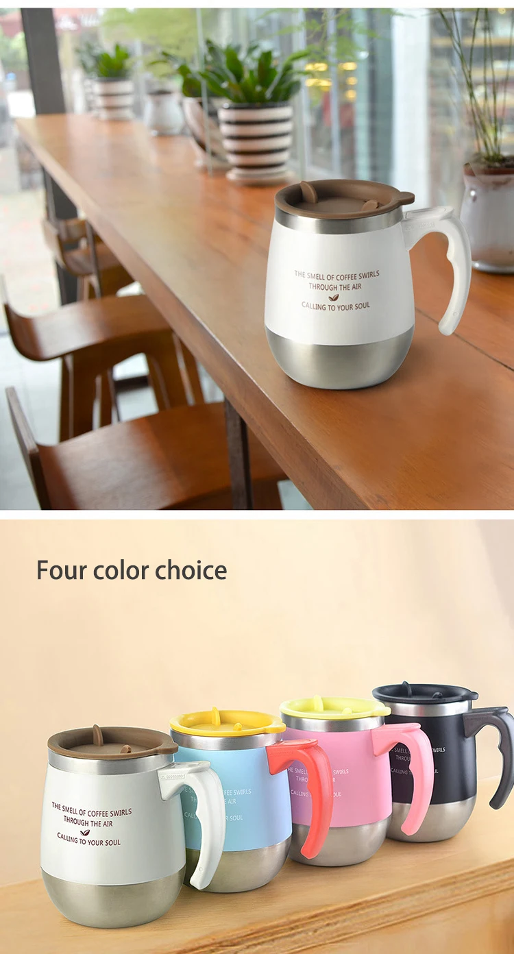 Cup Thermo Mug With Hot Coffee Vacuum Built in Stainless Steel Suction Labeling Machine Waterproof Led Thermos