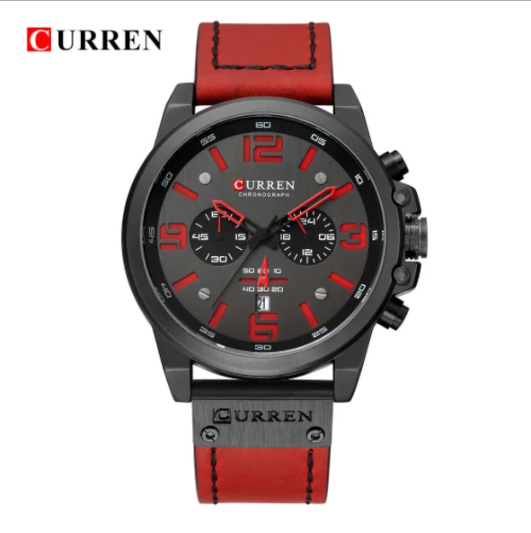 

Hot Selling new CURREN 8314 men's sports watch Fashionable multi-function chronograph watch, 6 colors
