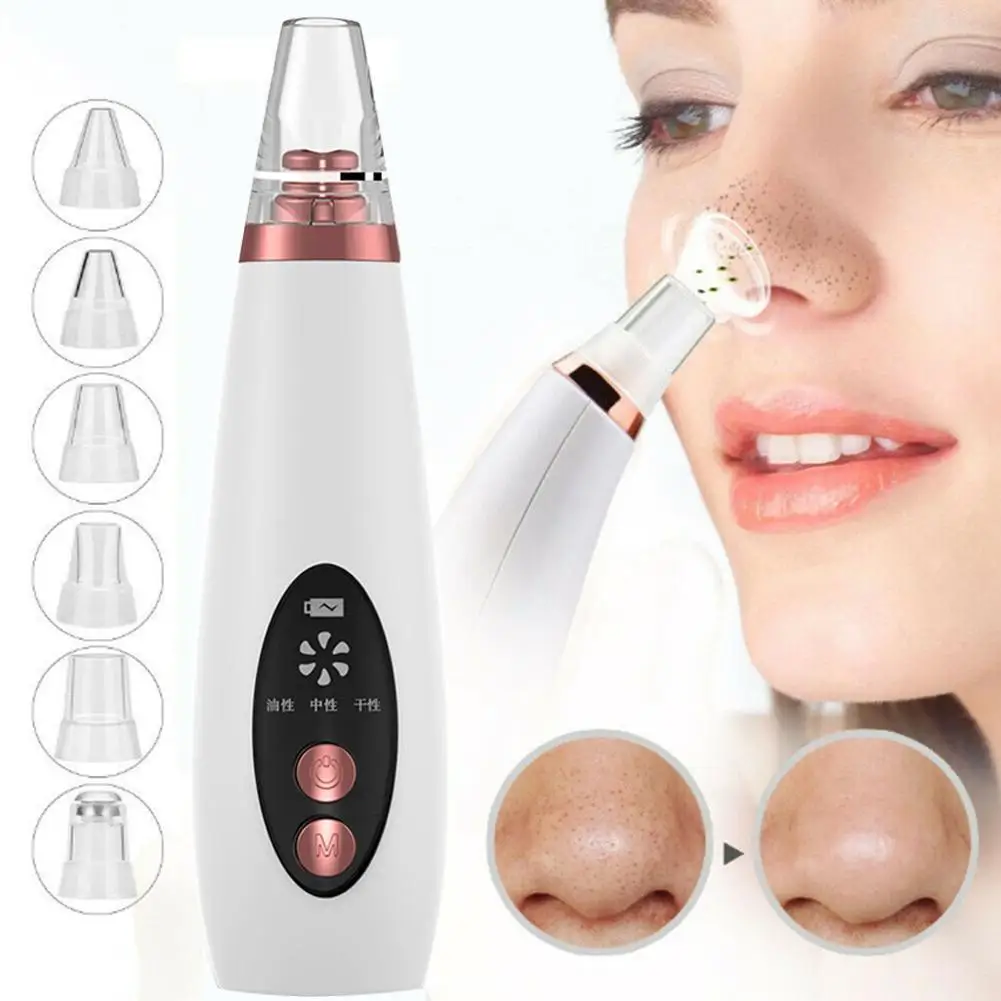 

Electric Blackhead Remover Black Head Vacuum Pore Cleaner Nose Face Deep Cleansing Skin Care Machine Birthday Gift Dropshipping, White