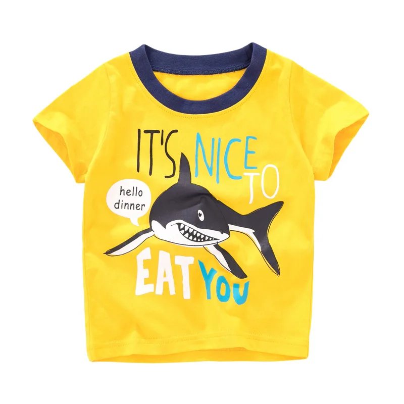 

T-shirt New Summer Cotton Cartoon Car Tops Fashion Short-sleeved Children's T Shirt Kids Boys Clothes