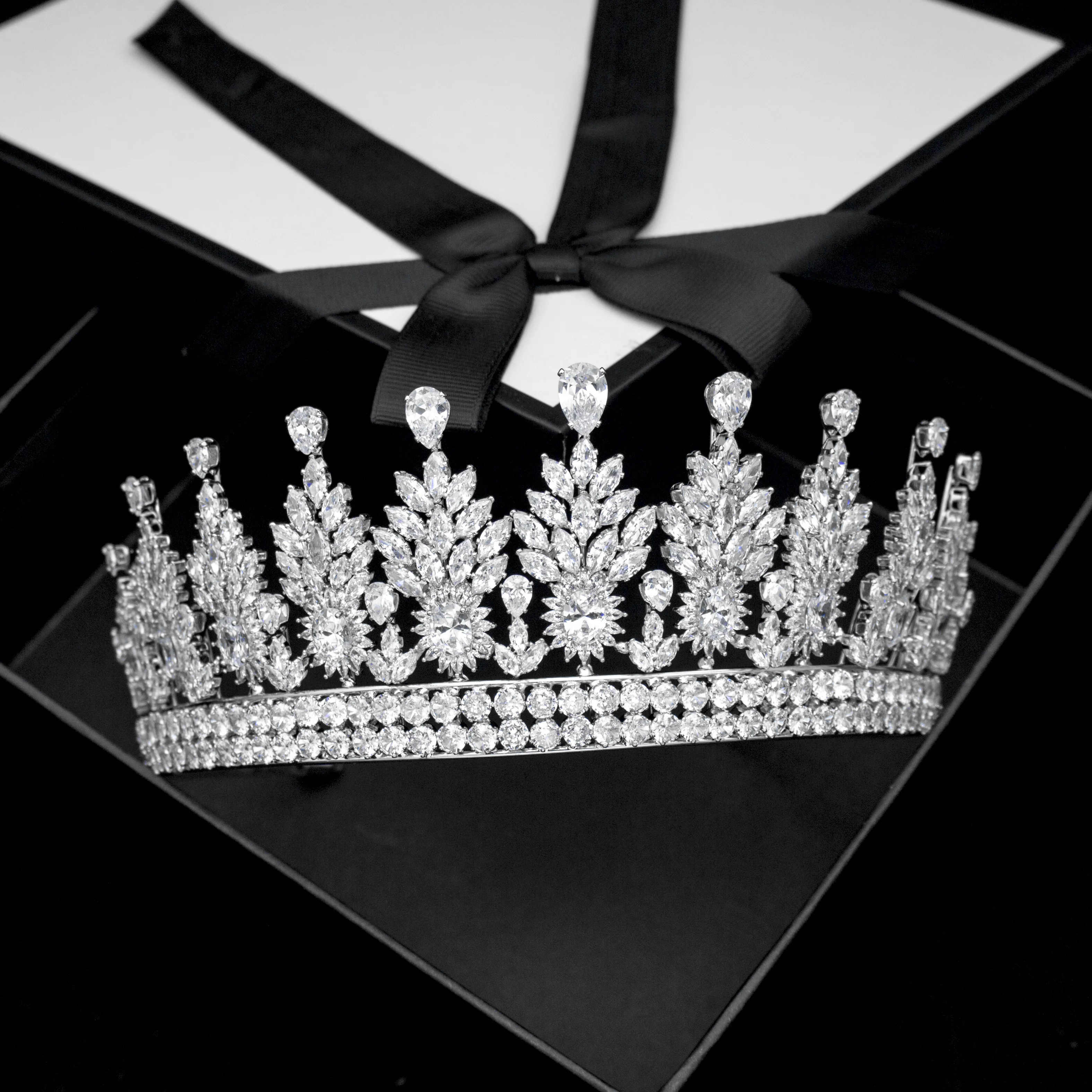 

GS0003 Zircon from pure silver diamond princess tiaras and crowns wedding