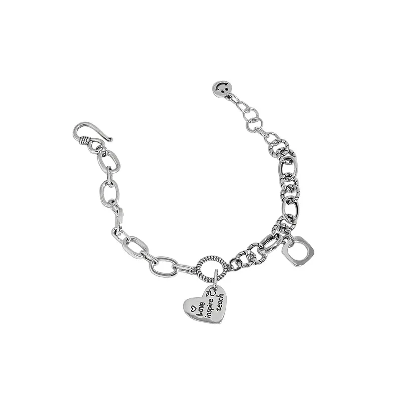 

VIANRLA sterling silver charm bracelet new minimal stackable chain bracelet