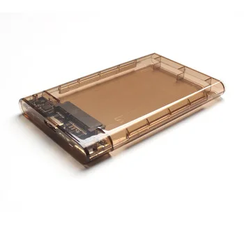 

USB 3.0 Plastic HDD Enclosure SATA to USB HDD SDD Case Housing Tool Free Hard Drive Enclosure, Transparent