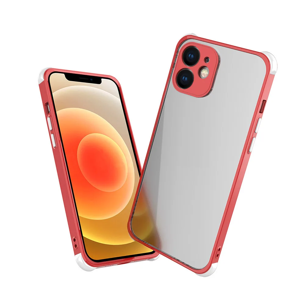 

2021 hybrid slim tpu acrylic hard shockproof clear transparent cell phone case