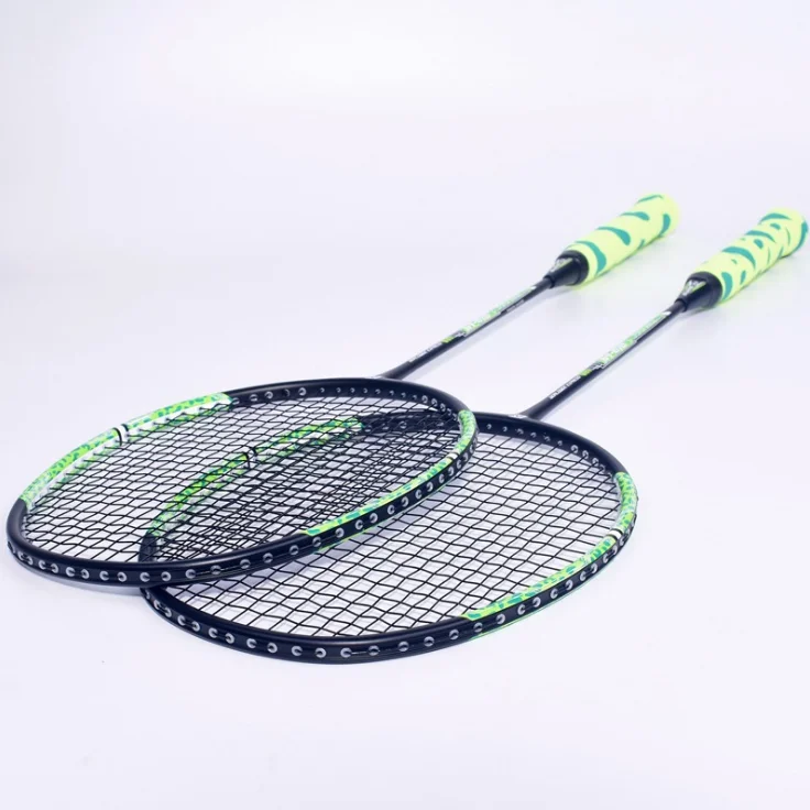 

Wholesale customized high quality training level glass carbon mixed fiber badminton racket, Blue