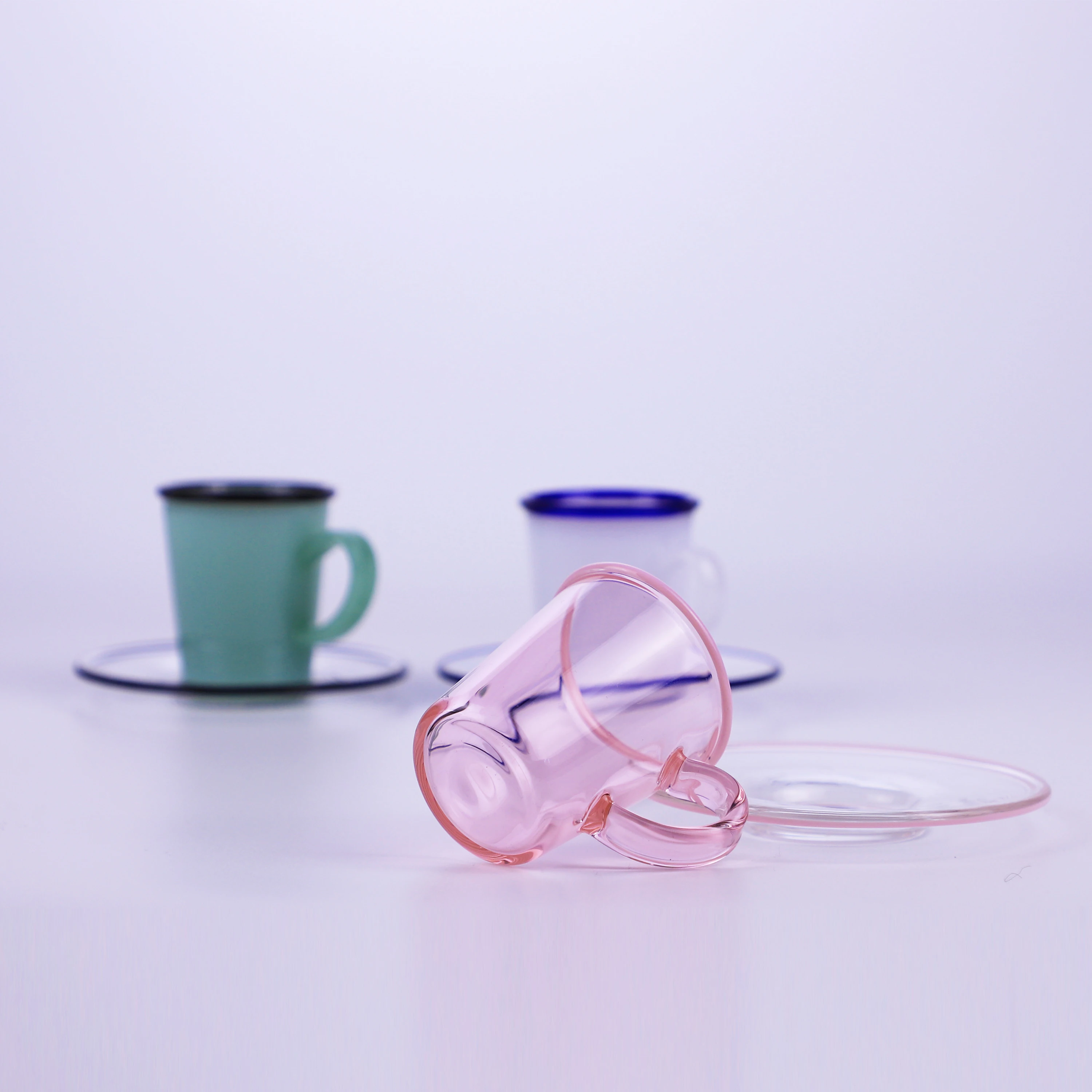 

New Type heat resistant clear milk drinking coffee single wall glass cup, White,lake green,clear,pink,green