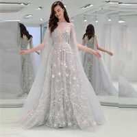 

New Fashion Women Sexy Mesh Sleeveless Starry Sky Girls Lace Star Long Dress Cocktail Evening Party Wedding Dress