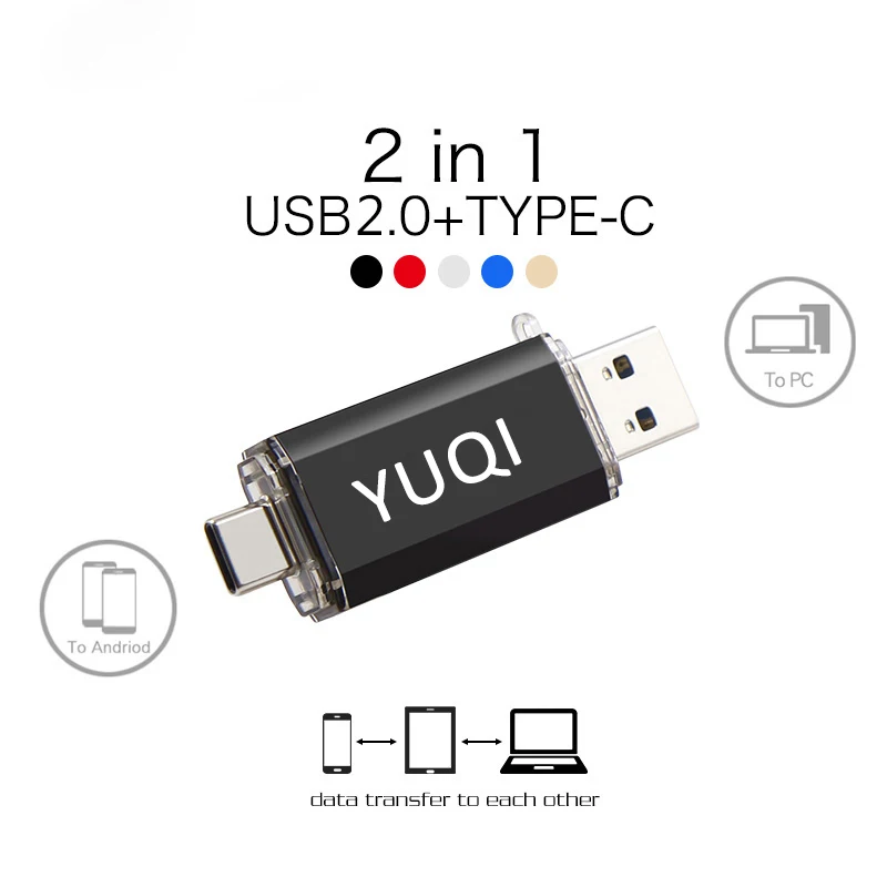 TypeC 2. 0 USB Flash Drive Pen Drive high quality 128GB Micro Usb Stick 16GB 32GB 64GB Pendrive for Type-C Device - ANKUX.COM