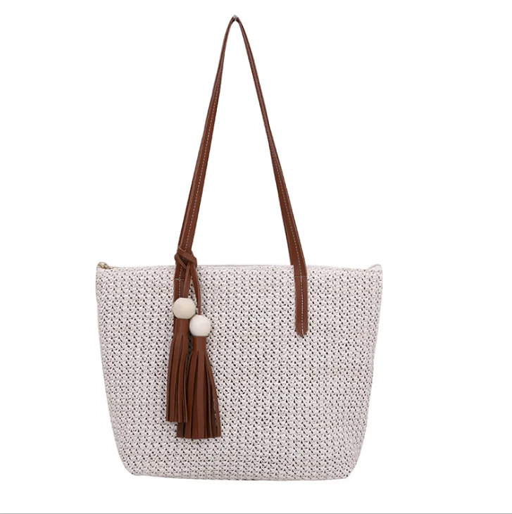 

Fashion tote bag designer straw beach paper pattern ladies bags handbag raffia