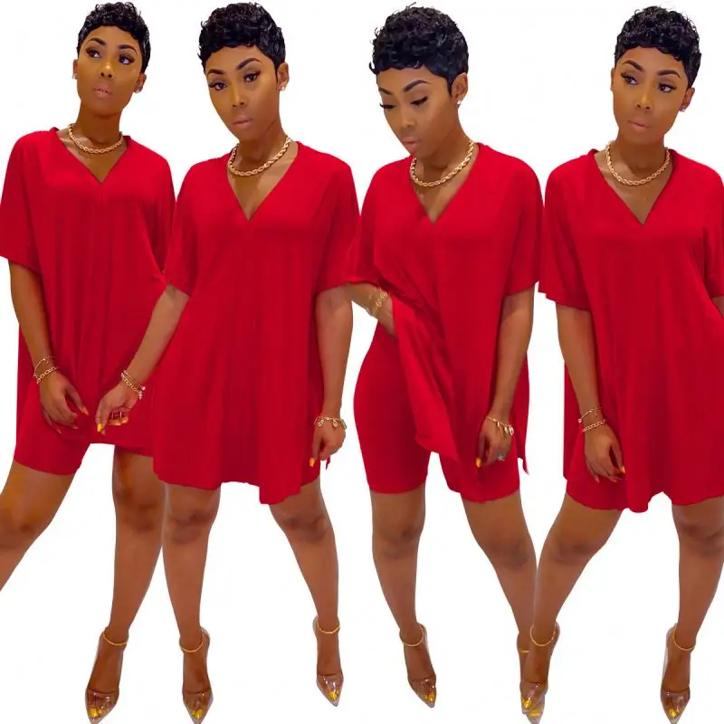 

Trendy Outdoor 2021 Summer Shirt Outfits Women Clothing Two Piece Pants Set Plus Size 2 piece Sets