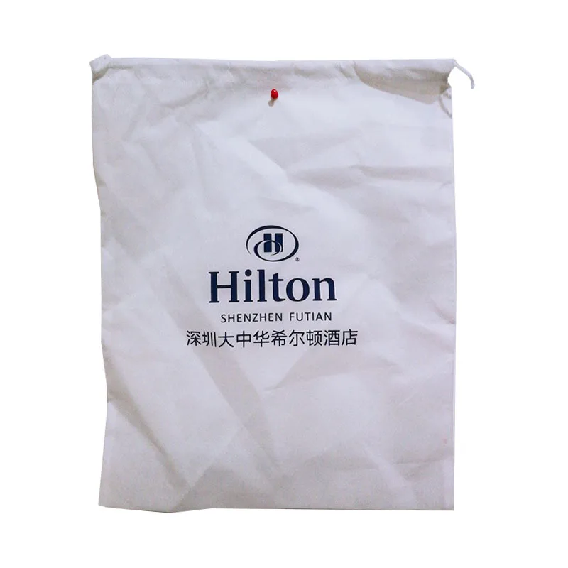 

High Quality Eco Friendly Supplier Hotel Recycle Draw Cord Non Woven Laundry Bag Drawstring Bag Home Washing Travle Laundry Bag, Customized color