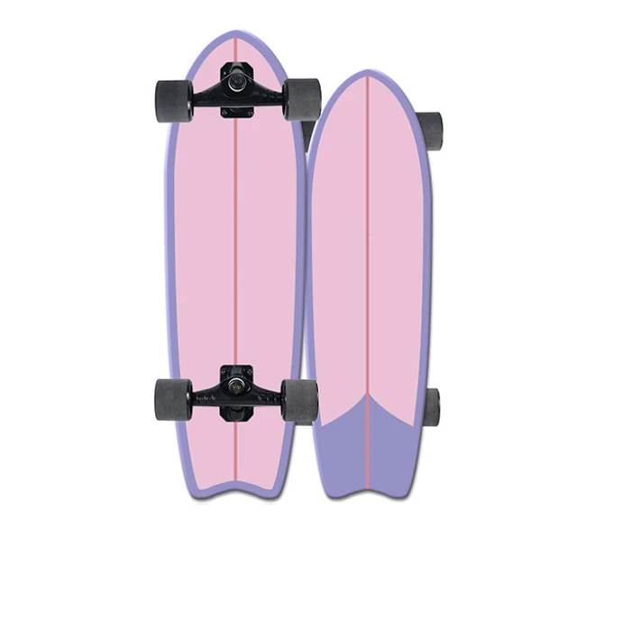 

2021 new fashion dovetail plate hot sale speed mute bearing women men surf skate board skateboard, Custom