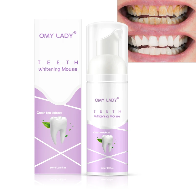 

2021 Omy lady teeth whitner mousse, White color