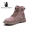 2019 Winter Boots women flat waterproof Shoes Botas Mujer Botas Lace Up and Hook & Loop Boots