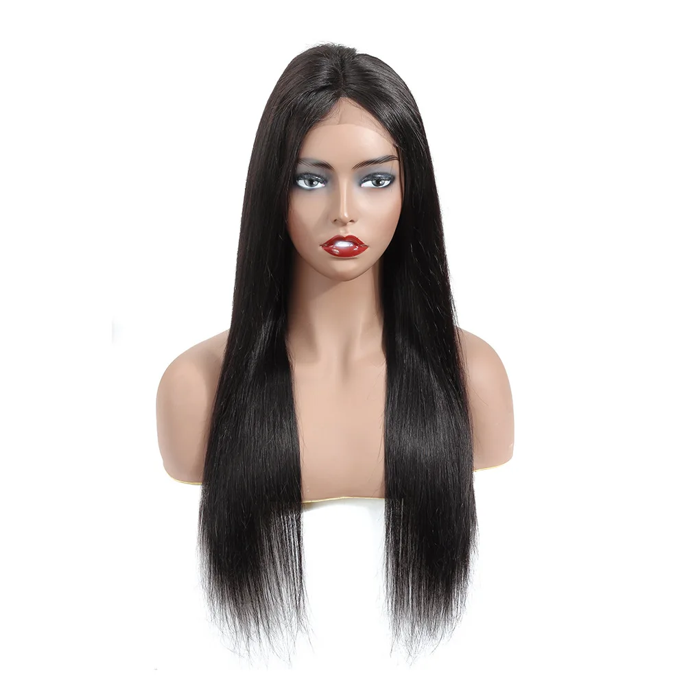 

Wholesale Swiss Lace Frontal Raw Unprocessed Brazilian 100% Cuticle Aligned Bone Straight Human Hair 4x4 Lace Front Wig