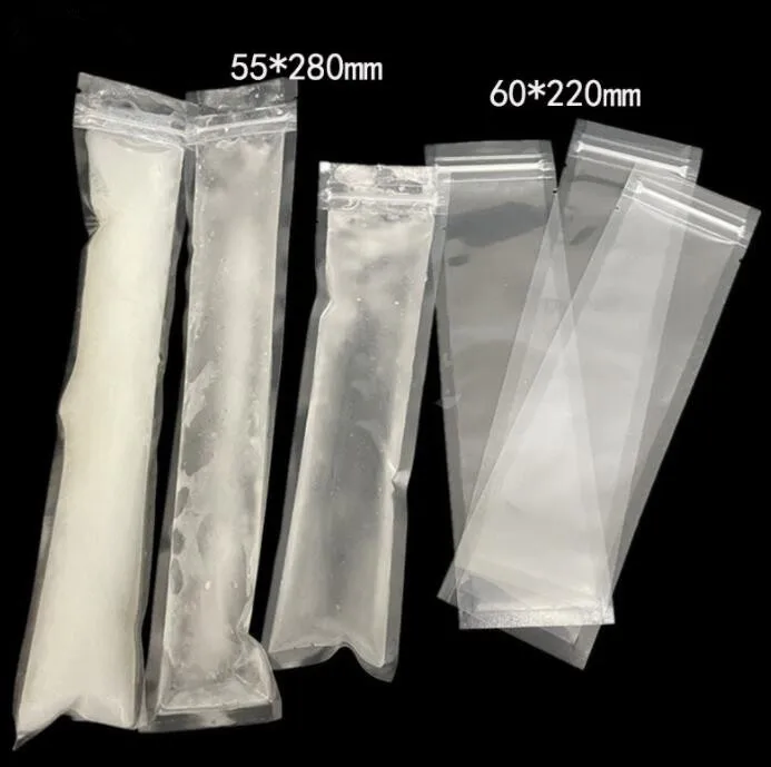 

Custom printed clear ice popsicle plastic packaging ziplock pouch bag with zipper