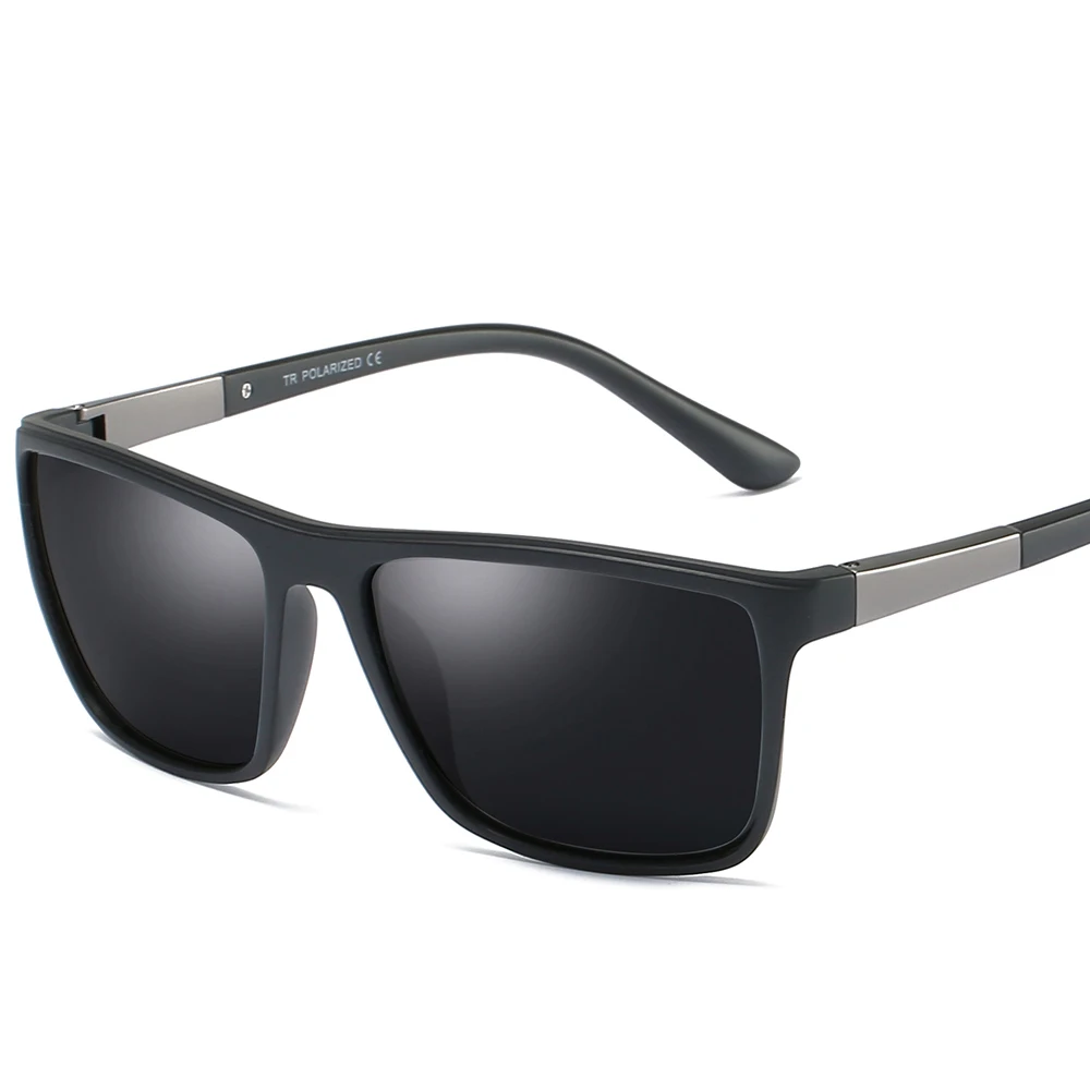 

SHINELOT P0038 Hot Sales Retro Style 1.1mm Tac Polarized Lens Tr90 Frame Square Men Sunglasses Custom Logo