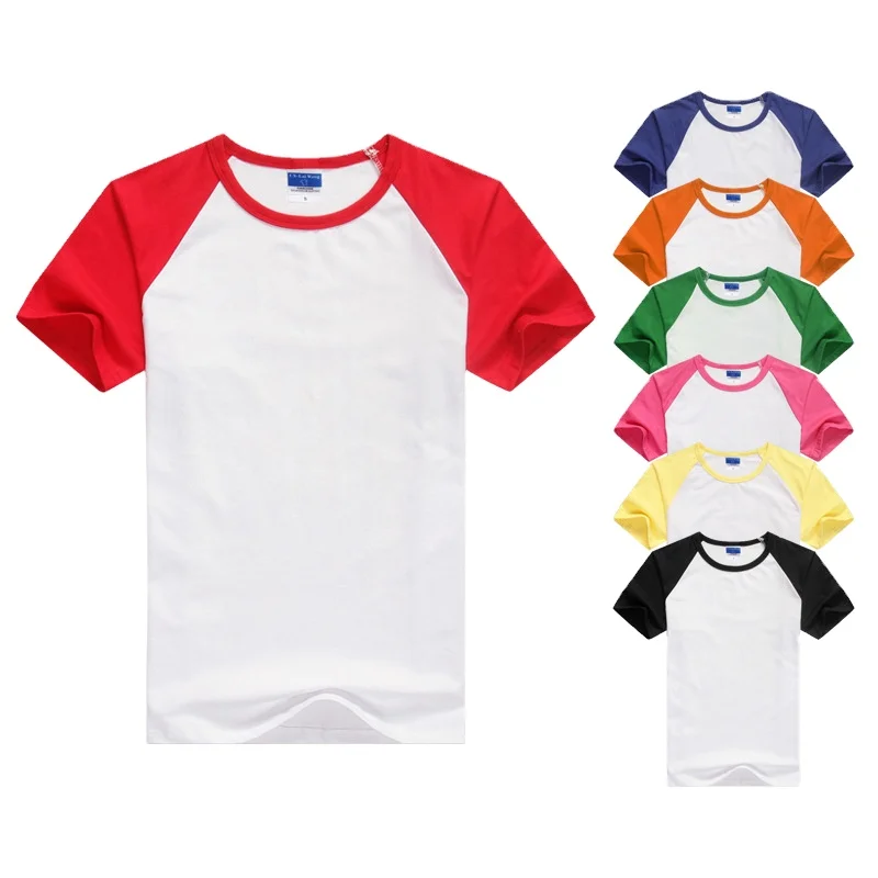 

Raglan T-shirt Plain Election Campaign Unisex Cotton White T Shirts Custom Printing 140gsm Shirts, Multi