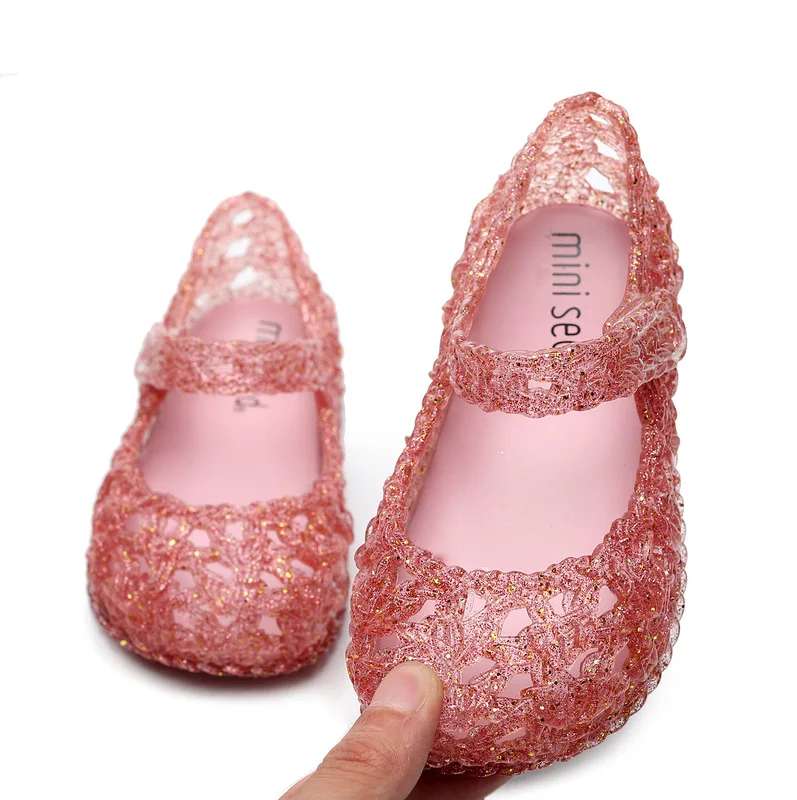

Girls Sandals Jelly Dance Party Cosplay Shoes Snow Queen Princess Birthday Sandal Costumes Flats Shoe For Kids Toddler
