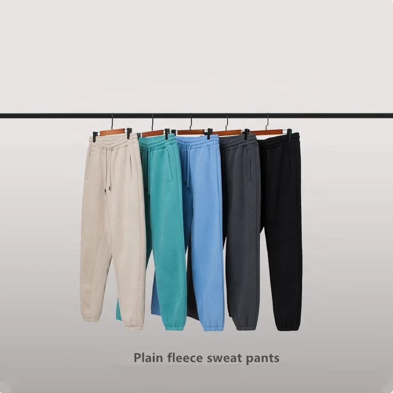 

Plain wholesale black set jogger sweat pants and hoodies street wear vintage women trousers men sweat pants joggers mens unisex