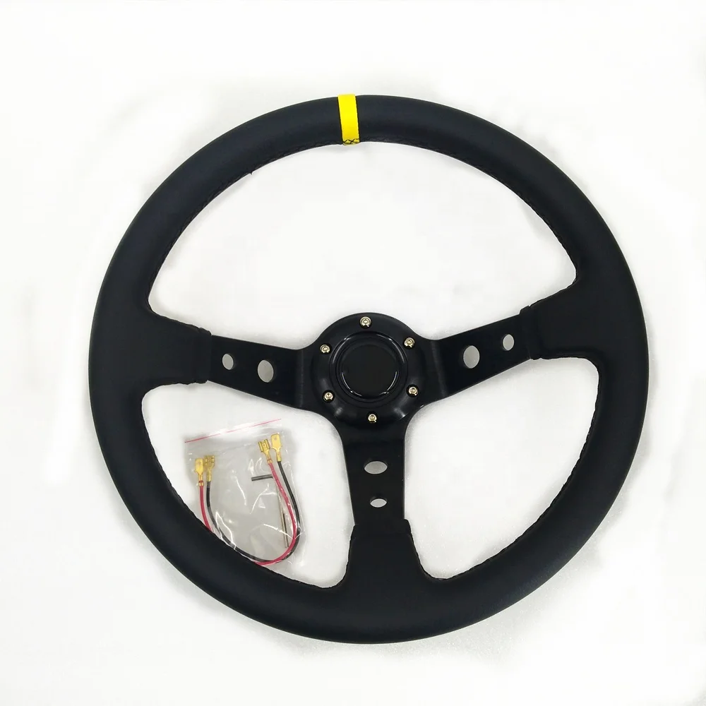 13 Inch 14 Inch Custom Leather Steering Wheel Universal Steering Wheel