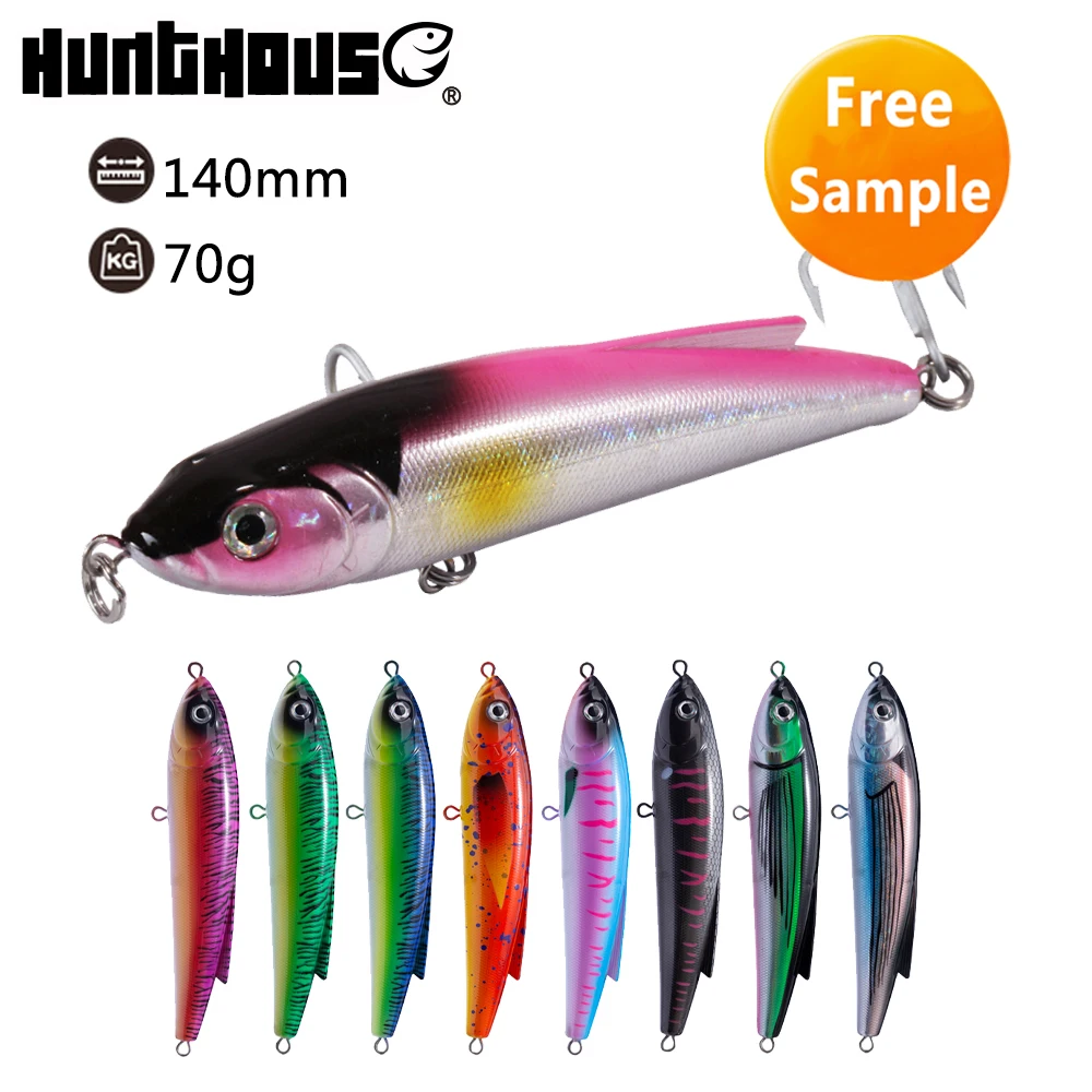 

China sinking pencil ure hard jerkbait fish bait, 8 colors