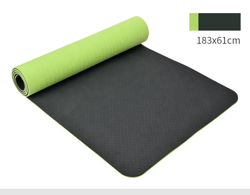 

Textured Non Slip Surface Yoga Mats 2020 Non Slip Double Layer Eco Friendly TPE Yoga Pilates 6MM/8MM OPP Film 2 Pcs ZY 7-15days, Standard color