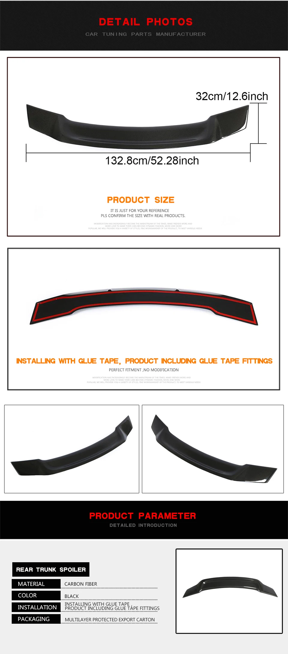 Carbon Fiber Ducktail Spoiler For Mercedes Benz W222 S65 S400 S500 S550 S600 S63 1419 Buy