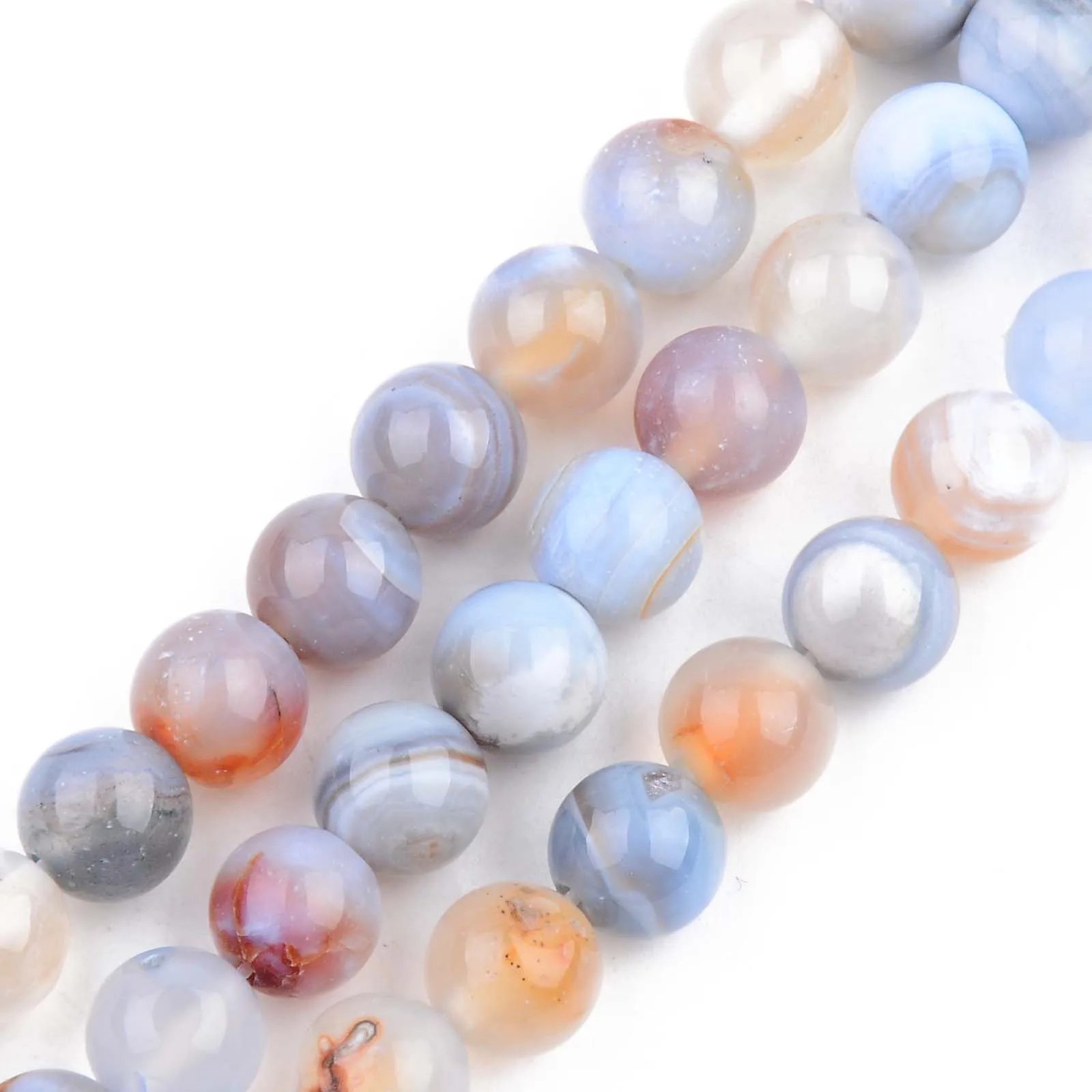 

PandaHall 8mm Dyed Round Natural Agate Stone Beads Strands