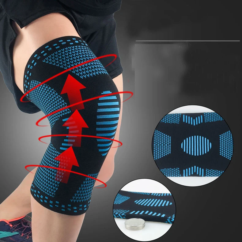 

Custom Sports Knee Pads Motorcycle Knee Protectors Guards Silicone Protective Brace Fitness Kneepads Knee Support Spring Sleeves