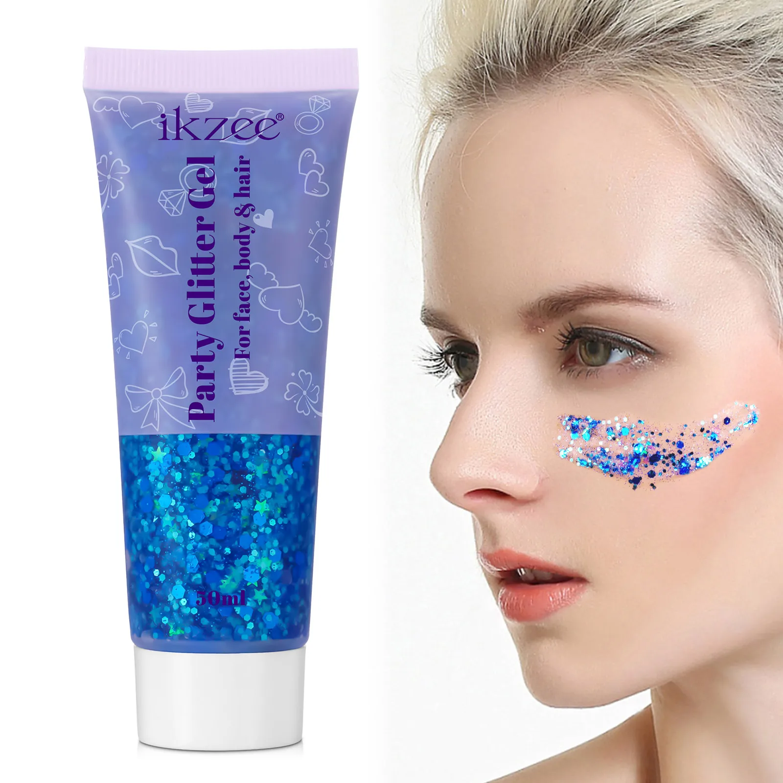 

Wholesale Festival Party Glitter Gel Sequins Eyeshadow Lips Hairs Nails Makeup Colorful Cosmetic Face Body Glitter Primer Gel