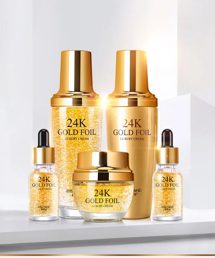 

Wholesale OEM Private Label Skincare Set Natural Organic Moisturizing Anti Aging 24K Gold Skin Care Set