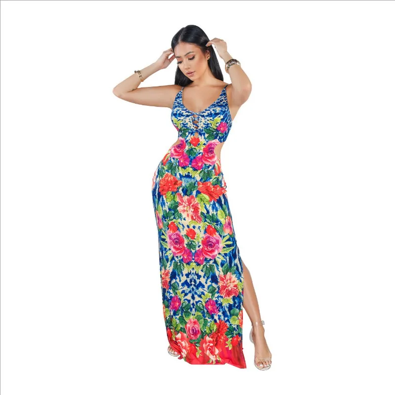 

2019 eBay Plus Size Stripe African Print Dress Designs Long Dresses, As picture