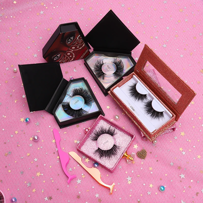

Low price eye lashes mink wispy natural 100% real 3d mink eyelashes private label wholesale custom eyelash packaging box, Black