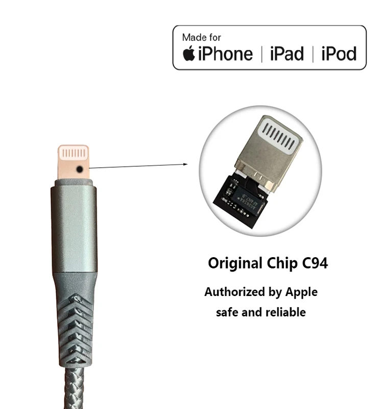 2019 Hot Selling Certified Short 8 pin usb cable for Lighting charging Cables, USB Charging Data Cord Compatible With iPhones - ANKUX.COM