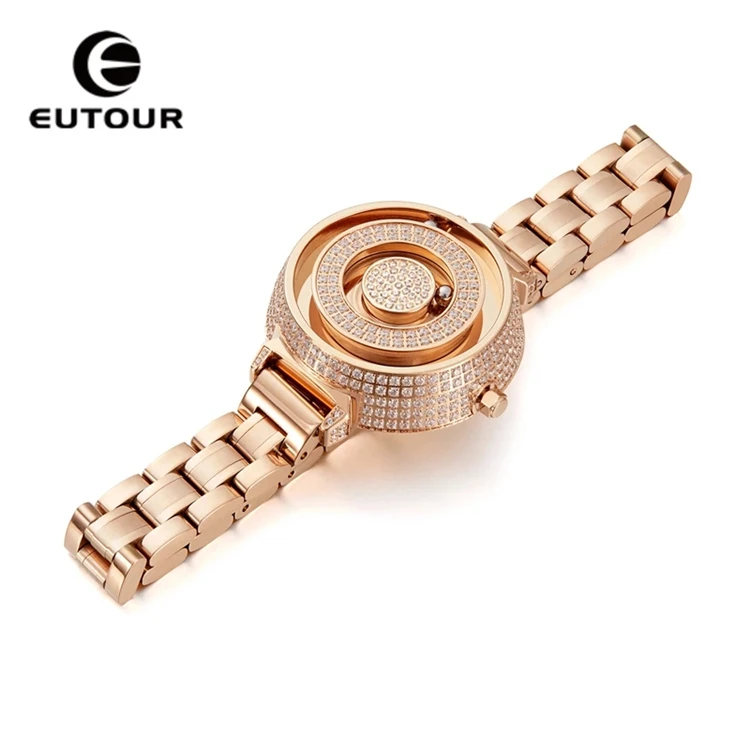 

Eutour 2021 new masonry dial women's fashion simple quartz watch stainless steel strap E035