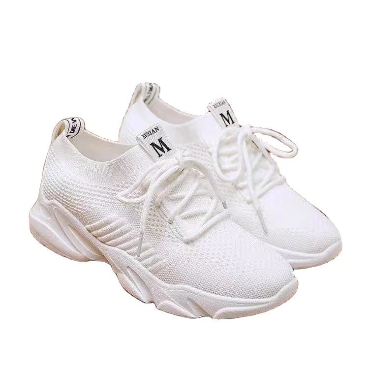 

2021 slipknit transpirable slip on sock zapatos deportivos para mujer zapatillas deportivas casuales zapatos mujer, Black/ white/gray