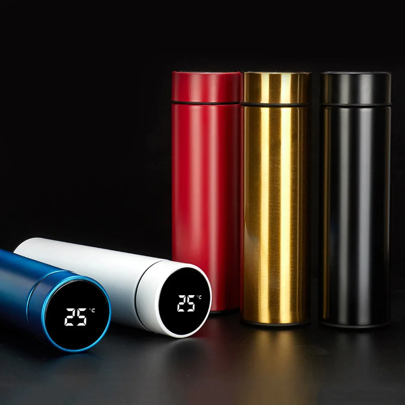 

Colorful stainless steel led temperature display insulated vacuum flask water bottle, Customized color