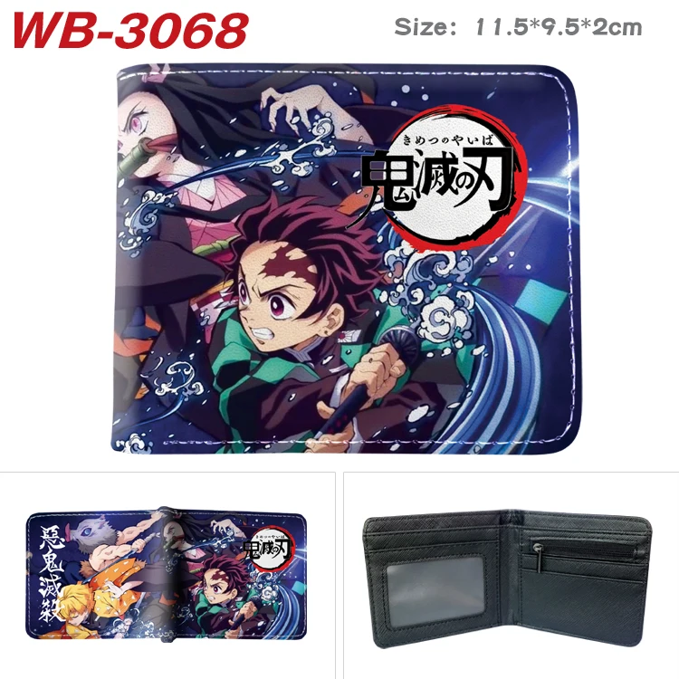 

16 Updated Designs Popular Cartoon Demon Slayer Kimetsu no Yaiba Cosplay PU Folding Unisex Purse Anime Leather Wallet