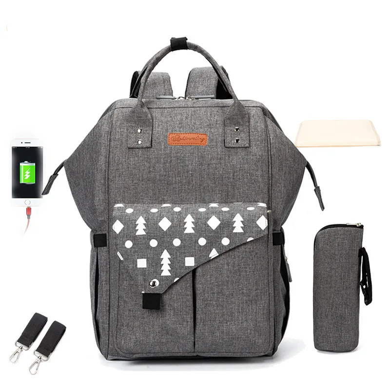 

Quilted Stylish trendy hanging back pack diaper bag backpack multipurpose baby love nappy changing smart diaper bag dispenser, Baby diaper bag