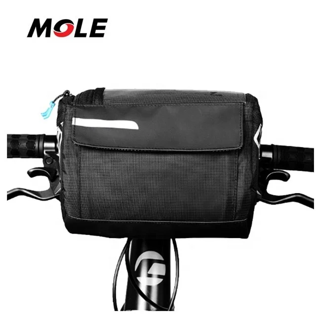 

Bike Handlebar Bag Cycling Handlebar Storage Basket Bag Mountain bike Front Frame Bag Transport Pannier Pouch, Black