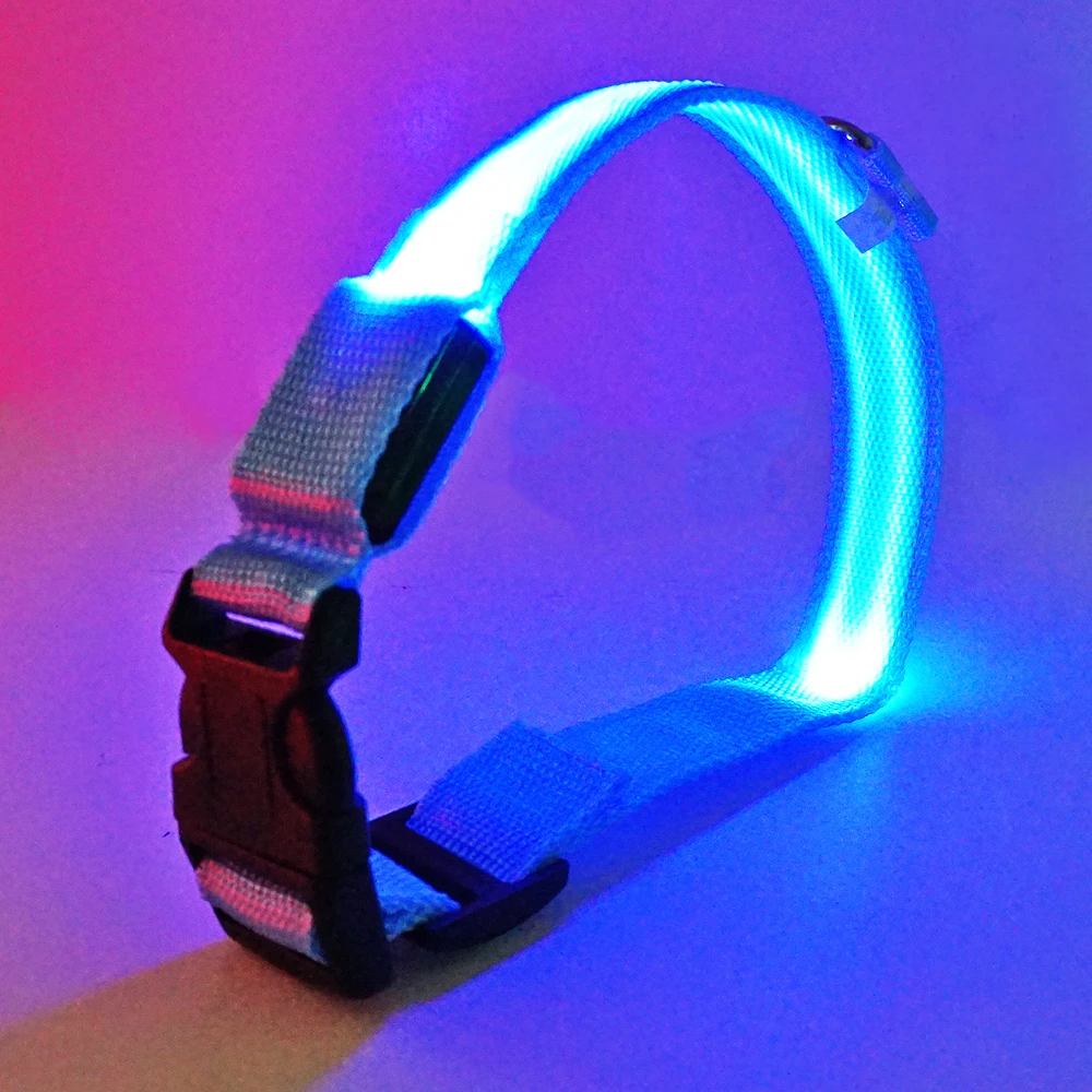 

wholesale USB rechargeable cat dog pet collar with led lights