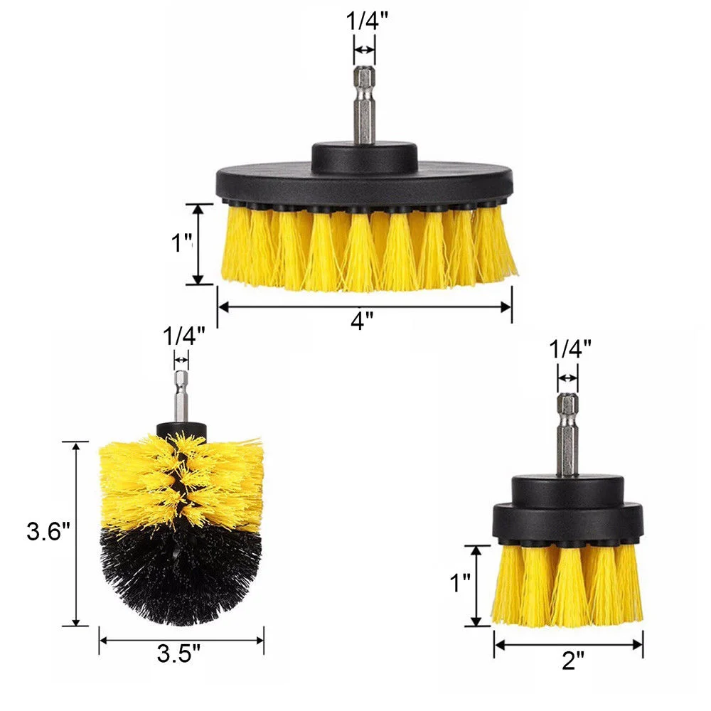 
Shower Cleaning Rotary Drill Brush Kit - Power Brush Scrubber for Bathroom - Grout Cleaning Drill Brush 