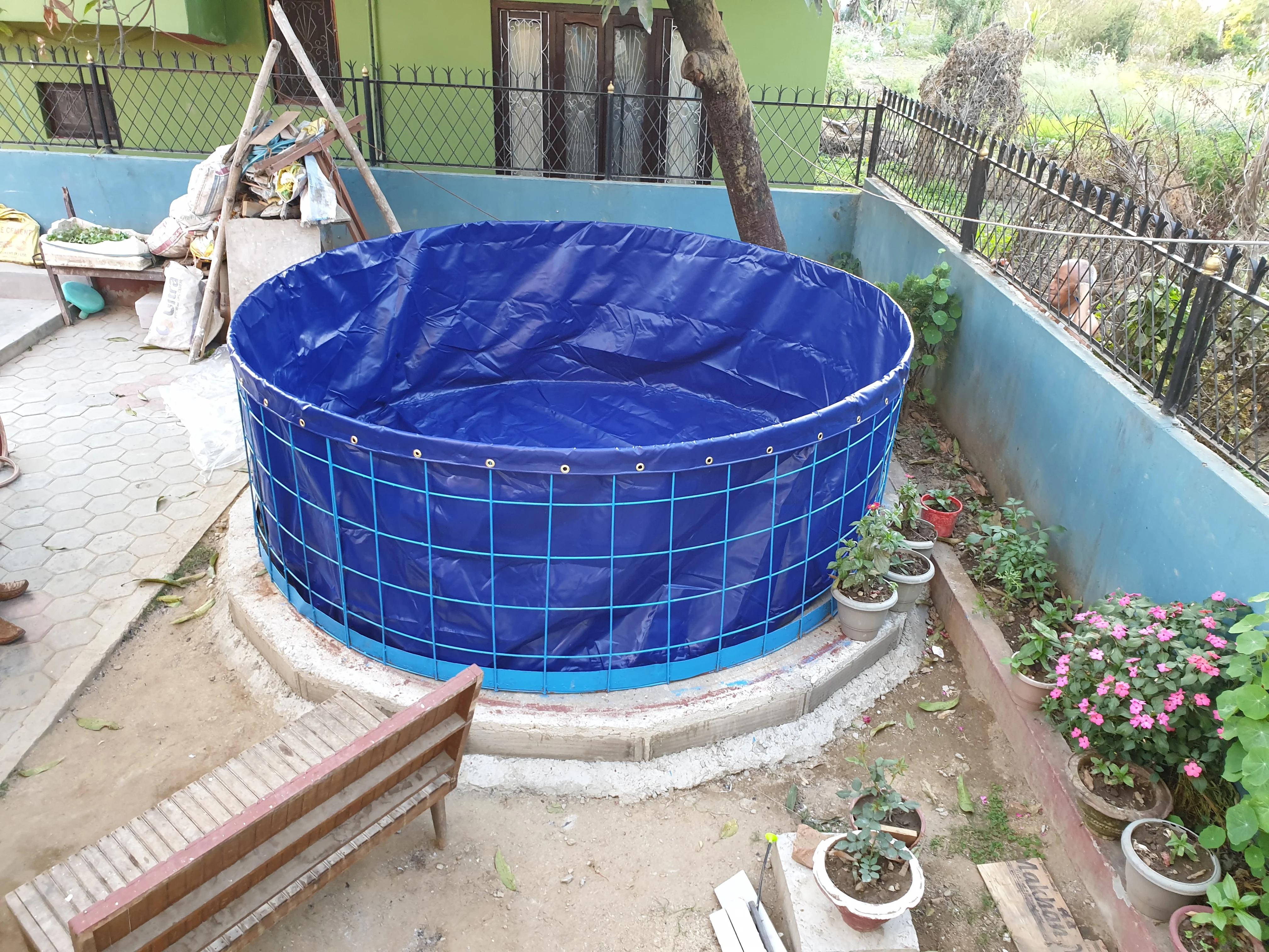 
Double tier cat fish and shrimp portable pond collapsible fish pond 