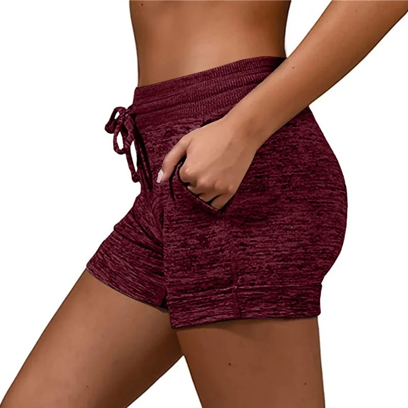 

Women's Wear Bottom Fast Dry Shorts Yoga Pants Casual Sports Tie with Elastic Shorts Women's Wea