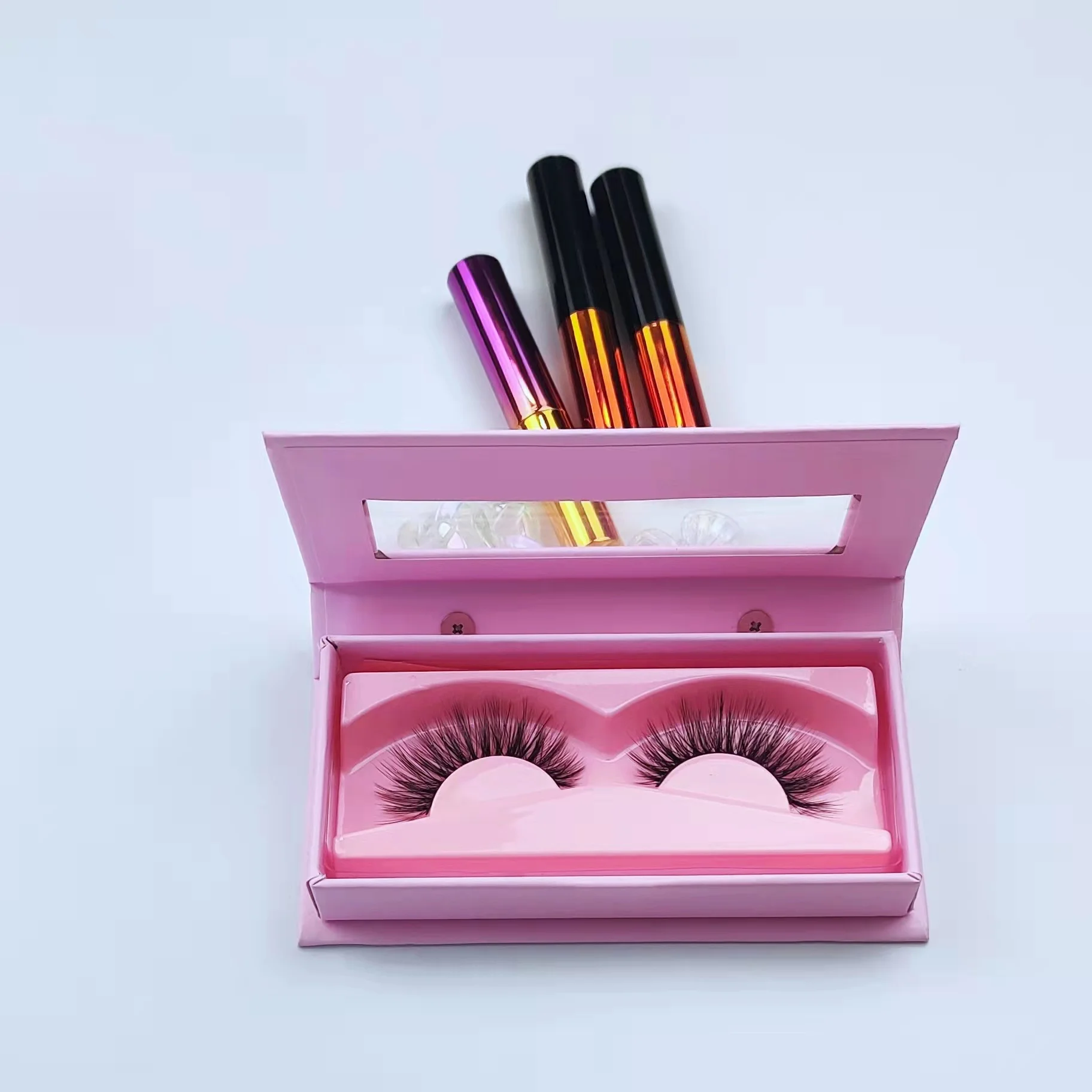 

3d faux vegan mink other eyelashes wholesale private logo fancy diamond lashes with butterfly on them